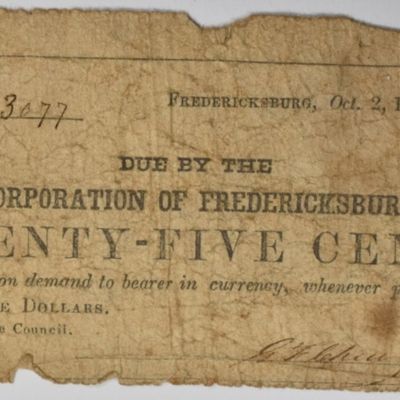 Sale Photo Thumbnail #91: 1861 25 Cent Obsolete Note