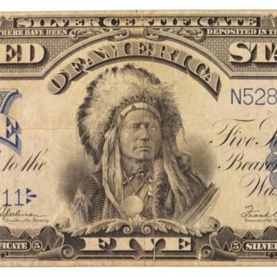 Sale Photo Thumbnail #98: 1899 Indian Chief $5 Silver Cert