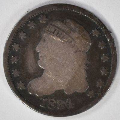 Sale Photo Thumbnail #140: 1834 Capped Bust Half Dime Light Bend