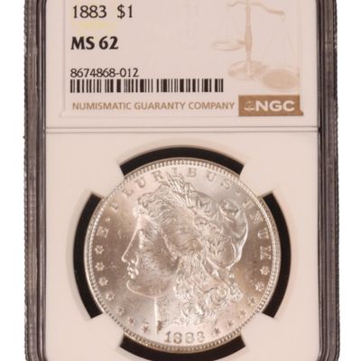 Sale Photo Thumbnail #40: 1883 Morgan Dollar MS62 NGC