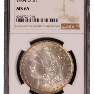 Sale Photo Thumbnail #261: 1904-O Morgan Dollar MS65 NGC