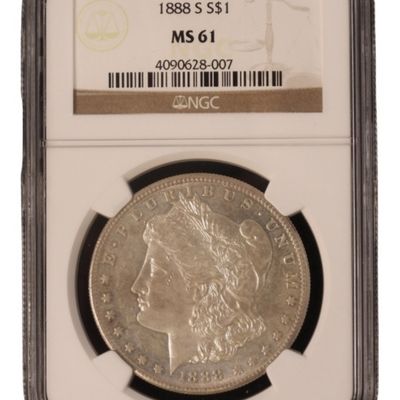 Sale Photo Thumbnail #249: 1888-S Morgan Dollar MS61 NGC