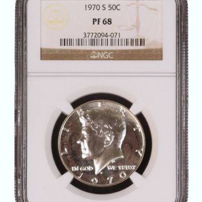 Sale Photo Thumbnail #27: 1970-S Kennedy Half Dollar PF68 NGC