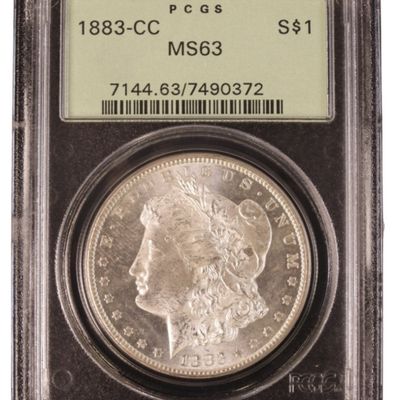Sale Photo Thumbnail #240: 1883-CC Morgan Dollar MS63 PCGS