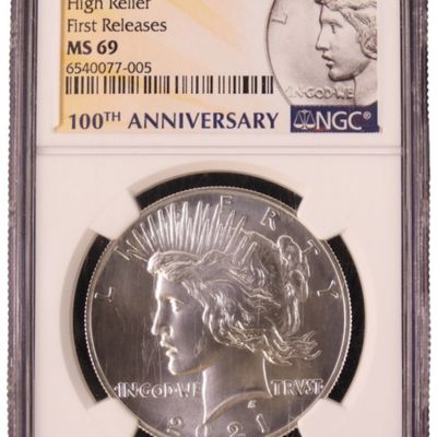 Sale Photo Thumbnail #85: 2021 Peace Dollar High Relief MS69 NGC