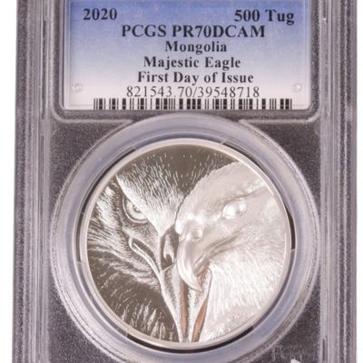 Sale Photo Thumbnail #279: 2020 1oz Silver Majestic Eagle PR70 DCAM PCGS