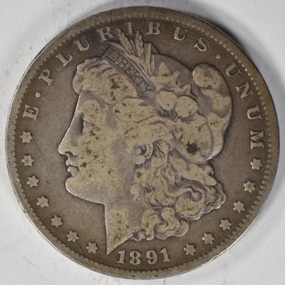 Sale Photo Thumbnail #389: 1891-CC Morgan Dollar