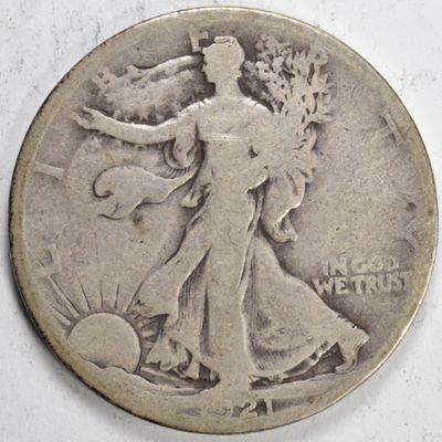 Sale Photo Thumbnail #171: 1921-S Walking Liberty Half Dollar Semi Key Date