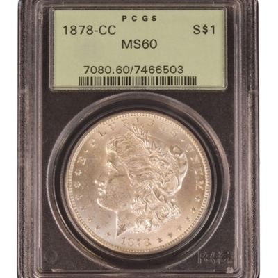 Sale Photo Thumbnail #32: 1878-CC Morgan Dollar MS60 PCGS
