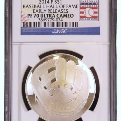 Sale Photo Thumbnail #77: 2014-P Baseball Hall of Fame Commem Dollar