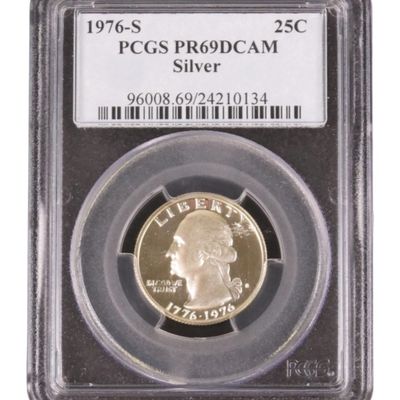 Sale Photo Thumbnail #17: 1976-S Silver Washington Quarter PR69 DCAM PCGS