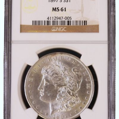Sale Photo Thumbnail #53: 1897-S Morgan Dollar MS61 NGC