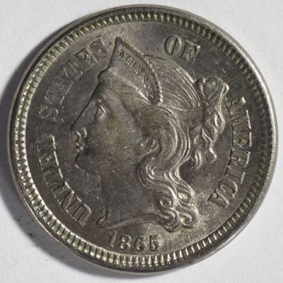 Sale Photo Thumbnail #130: 1865 3 Cent Nickel