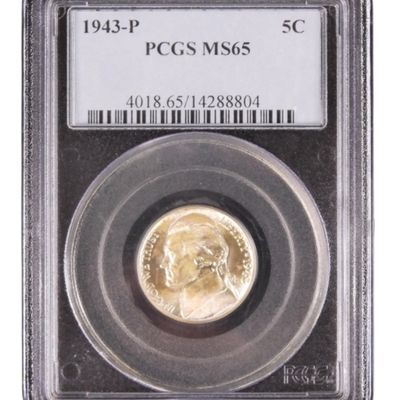 Sale Photo Thumbnail #4: 1943-P Jefferson Nickel MS65 PCGS