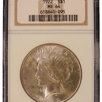 Sale Photo Thumbnail #64: 1922 Peace Dollar MS64 NGC