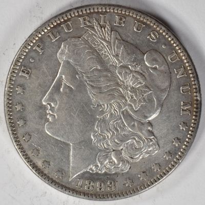 Sale Photo Thumbnail #390: 1893 Morgan Dollar Cleaned