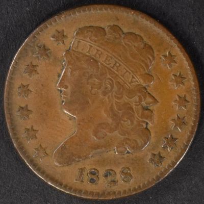 Sale Photo Thumbnail #309: 1828 Classic Head Half Cent 13 Stars