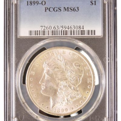 Sale Photo Thumbnail #56: 1899-O Morgan Dollar MS63 PCGS