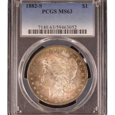 Sale Photo Thumbnail #39: 1882-S Morgan Dollar MS63 PCGS