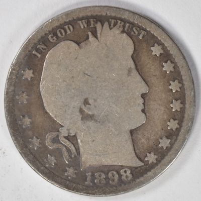Sale Photo Thumbnail #156: 1898-S Barber Quarter
