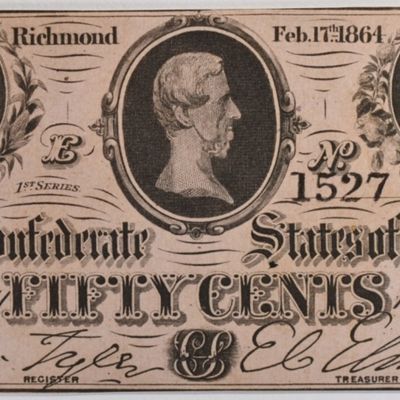 Sale Photo Thumbnail #289: 1864 Confederate States 50 Cents
