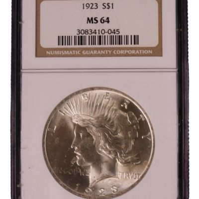Sale Photo Thumbnail #264: 1923 Peace Dollar MS64 NGC