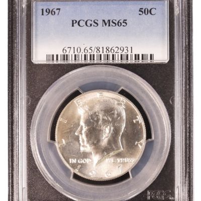 Sale Photo Thumbnail #230: 1967 Kennedy Half Dollar MS65 PCGS