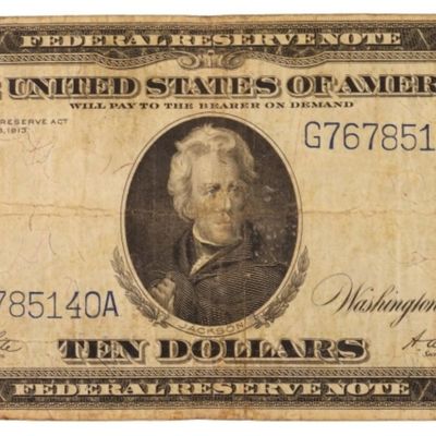 Sale Photo Thumbnail #100: 1914 $10 Federan Reserve Note