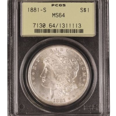 Sale Photo Thumbnail #37: 1881-S Morgan Dollar MS64 PCGS