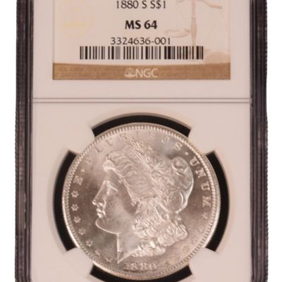 Sale Photo Thumbnail #34: 1880-S Morgan Dollar MS64 NGC