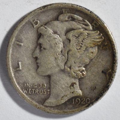 Sale Photo Thumbnail #148: 1920-D Mercury Dime