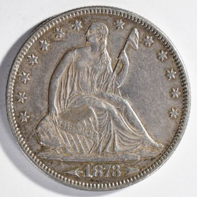 Sale Photo Thumbnail #365: 1873 Arrows Seated Half Dollar