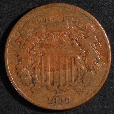 Sale Photo Thumbnail #325: 1869 2 Cent Piece