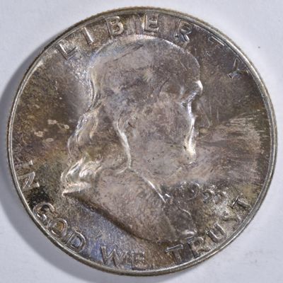 Sale Photo Thumbnail #177: 1955 Franklin Half Dollar Toned
