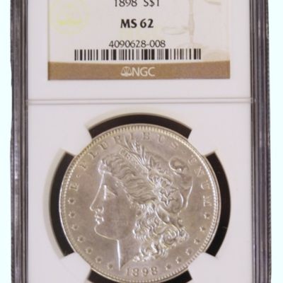 Sale Photo Thumbnail #54: 1898 Morgan Dollar MS62 NGC