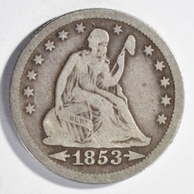 Sale Photo Thumbnail #153: 1853-O Arrows and Rays Seated Quarter