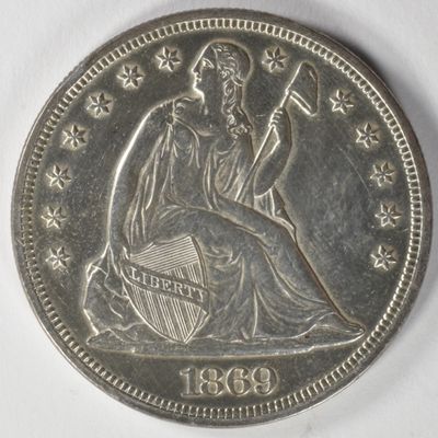 Sale Photo Thumbnail #378: 1869 Seated Dollar