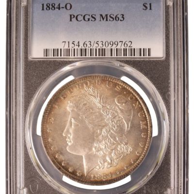 Sale Photo Thumbnail #242: 1884-O Morgan Dollar MS63 PCGS