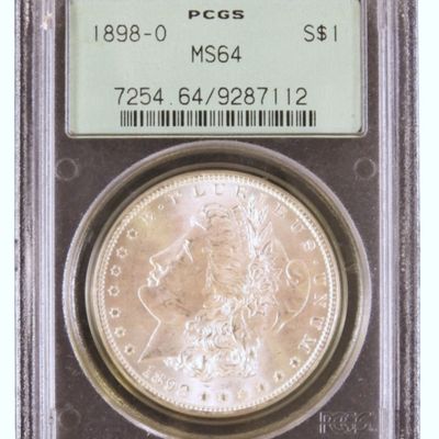 Sale Photo Thumbnail #55: 1898-O Morgan Dollar MS64 PCGS
