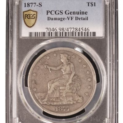 Sale Photo Thumbnail #231: 1877-S Trade Dollar VF Detail Genuine PCGS