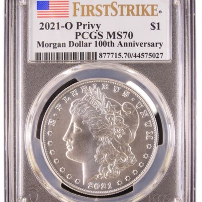 Sale Photo Thumbnail #84: 2021-O Privy Morgan Dollar MS70 PCGS