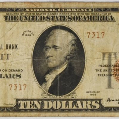 Sale Photo Thumbnail #102: 1929 $10 Bartlett National Bank Bartlett, TX