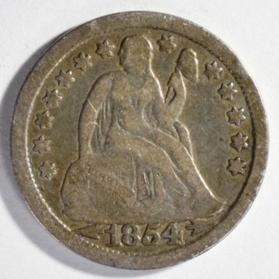 Sale Photo Thumbnail #145: 1854 Arrows Seated Dime