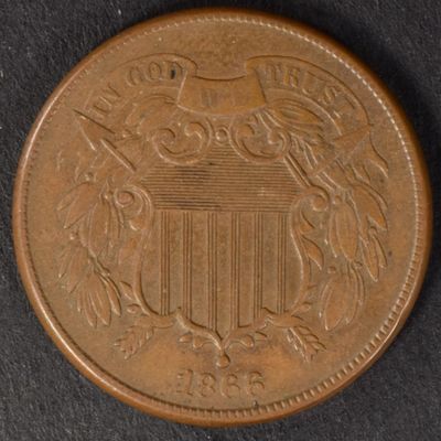 Sale Photo Thumbnail #324: 1866 Two Cent Piece