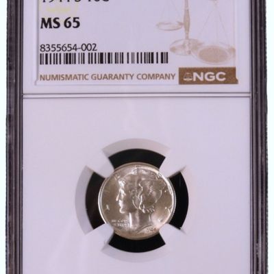 Sale Photo Thumbnail #210: 1944-S Mercury Dime MS65 NGC