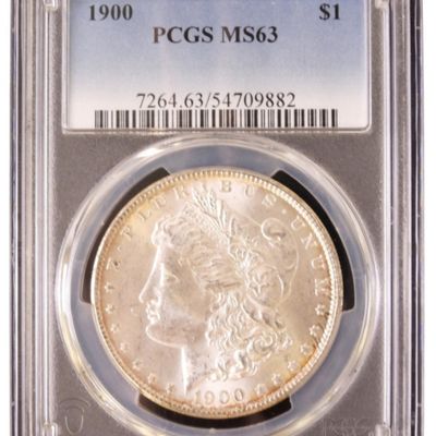 Sale Photo Thumbnail #57: 1900 Morgan Dollar MS63 PCGS