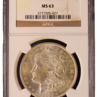 Sale Photo Thumbnail #62: 1921 Morgan Dollar MS63 NGC