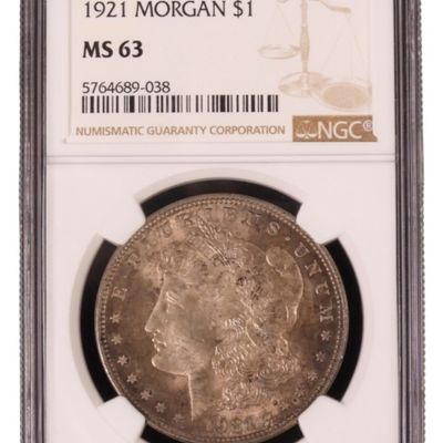 Sale Photo Thumbnail #262: 1921 Morgan Dollar MS63 NGC