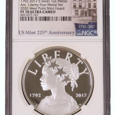 Sale Photo Thumbnail #81: 2017 S Silver 1oz Am. Liberty Medal PF70 UC NGC