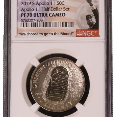Sale Photo Thumbnail #274: 2019-S Apollo 11 Commem Half PF70 UC NGC